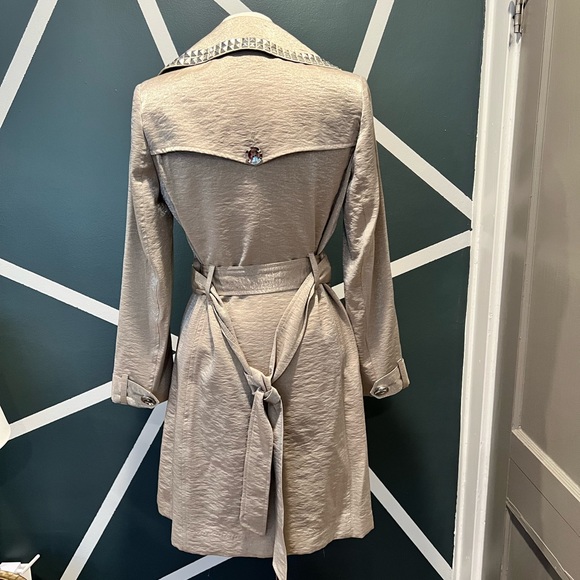 Boston Proper Metallic Trench Coat - Picture 2 of 6